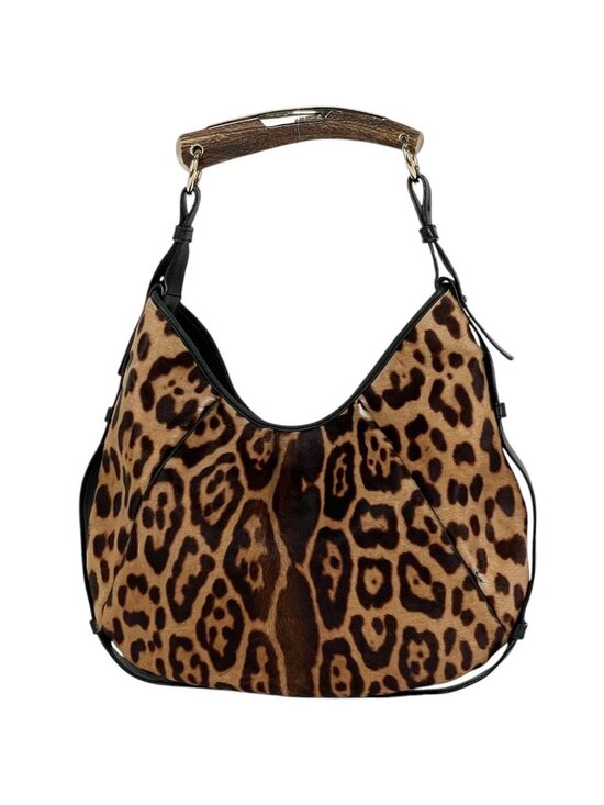 Yves Saint Laurent Handbags - ★SOLD★ Saint Laurent Mombasa Shoulder Bag Leopard Print Halaco Brown